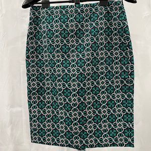 J. Crew Pencil Skirt in Lattice Medallion Size 2